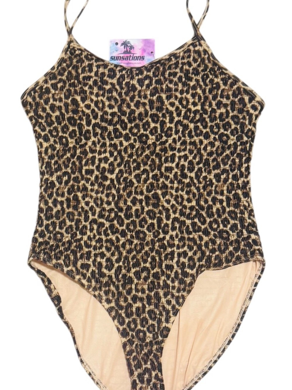 Women’s Leopard Print One Piece Bathing Suit NWT Large